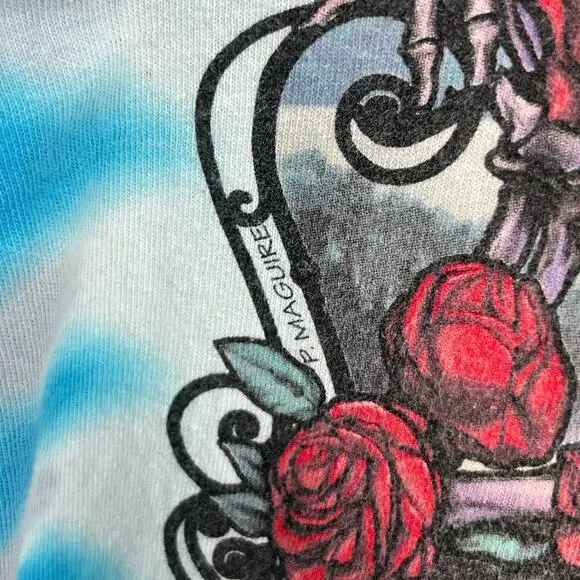 GRATEFULL DEAD Shirt Mens L LIQUID BLUE 1995 30th Aniv Pat Maguire Tie Dye VTG
